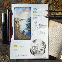 Souvenir di viaggio su carta. Traditional illustration, Watercolor Painting, Architectural Illustration, and Sketchbook project by Linda - 02.07.2022