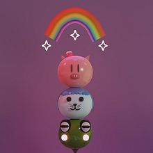 My project in Kawaii Character Creation in 3D with Blender  course. Traditional illustration, Character Design, Digital Illustration, 3D Modeling, and Manga project by Ana Correia - 02.08.2022
