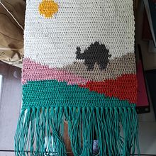 Mi Proyecto del curso: Intarsia crochet: teje tus propios tapices. Decoration, Fiber Arts, DIY, Crochet, and Textile Design project by Lydia Saettone - 02.08.2022