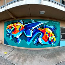 Murals. Street Art, Traditional illustration, Painting, Acr, and lic Painting project by Hannah Webb - 02.09.2022