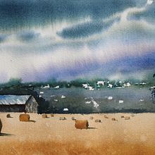 Mon projet du cours : Paysages à l'aquarelle : techniques et outils expérimentaux. Watercolor Painting project by Marie Louise FLOCH - 02.09.2022