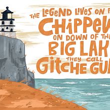 The Wreck of the Edmund Fitzgerald. Traditional illustration, Digital Lettering, Digital Illustration, and Children's Illustration project by Shauna Lynn Panczyszyn - 02.09.2022