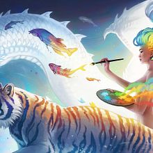 Create Your World - Commission for DeviantArt celebrating Pride Month. Traditional illustration project by Jonas Jödicke - 02.09.2022