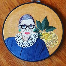 My project in Embroidered Portraits in Watercolor course. Een project van Schilderij, Aquarelschilderen, Borduurwerk y Textielontwerp van sylviamania - 10.02.2022