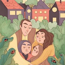 Together. Un progetto di Illustrazione tradizionale, Illustrazione digitale e Disegno digitale di Marta Ronci - 10.02.2022