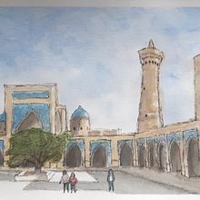My project in Architectural Sketching with Watercolor and Ink course. Un progetto di Bozzetti, Disegno, Pittura ad acquerello, Illustrazione architettonica, Sketchbook e Illustrazione con inchiostro di hester_dijkstra - 28.01.2021
