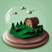 Meu projeto do curso: Criação de mundos 3D em miniatura com Procreate e Cinema 4D. 3D, and 3D Modeling project by Rômulo Tomaz Righi de Aquino Filho - 02.10.2022