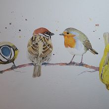 Mon projet du cours : Techniques artistiques d'aquarelle pour illustrer les oiseaux. Un projet de Illustration traditionnelle, Aquarelle, Dessin réaliste et Illustration naturaliste de Frédérique Skowron - 10.02.2022