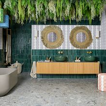 Eva Sonaike's African Inspired Bathroom for C.P.Hart. Interior Design, Interior Architecture, Product Design, and Pattern Design project by Eva Sonaike - 11.23.2021