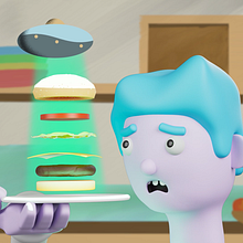 Hamburger Abduction. 3D, and Animation project by Sam von Brand - 02.10.2022