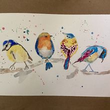 My project in Artistic Watercolor Techniques for Illustrating Birds course. Traditional illustration, Watercolor Painting, Realistic Drawing, and Naturalistic Illustration project by Patricia Stephens - 02.10.2022