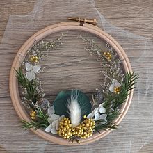 Il mio progetto di ricamo su tulle con elementi naturali. Corona di fiori e lettera in corsivo. . % Elena Riccò tarafından hazırlanan Nakış, Kendin Yap, Çiçek ve Bitki Tasarımı, Ve Tekstil Tasarımı projesi - 02.11.2022