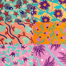 My project in Botanical Patterns in a Sketchbook: Conquer the Blank Page course. Traditional illustration, Pattern Design, Botanical Illustration, and Sketchbook project by Eva Lundberg - 02.11.2022