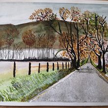 Meu projeto do curso: Paisagens naturais em aquarela. Fine Arts, Painting, and Watercolor Painting project by claraseverino - 02.11.2022