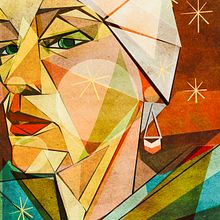 My project in Geometric Portraits with Procreate course. Traditional illustration, and Digital Illustration project by amrosela - 02.09.2022