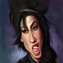 Amy Winehouse Caricatura digital paso a paso . Traditional illustration, and Digital Illustration project by Claudio Zagari - 04.27.2020