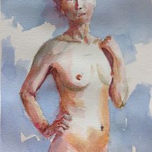 Mi Proyecto del curso: Figura humana en acuarela. Traditional illustration, Fine Arts, Painting, Watercolor Painting, Realistic Drawing, and Figure Drawing project by Carlos Gutiérrez - 02.12.2022