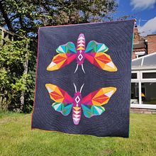 Rainbow moth quilt. Sewing project by Holly Clothier - 02.13.2022