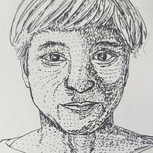 Mein Kursprojekt: Tuscheporträts mit Strichen und Punkten. Pencil Drawing, Drawing, Realistic Drawing, Figure Drawing & Ink Illustration project by Moni - 02.13.2022