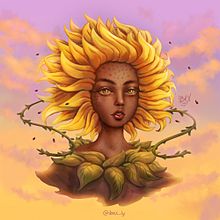 Sunflower. Un proyecto de Ilustración tradicional, Dibujo, Ilustración digital, Dibujo de Retrato, Dibujo digital y Pintura digital de Lía Yael Salas Tello - 17.02.2022