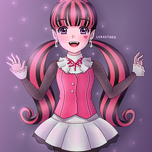 Fanart da Draculaura (Monster High). Een project van Traditionele illustratie,  Tekening, Digitale illustratie, Digitale tekening,  Digitaal schilderij y Manga van Luiza Oliveira - 03.11.2021