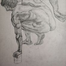 Mon projet du cours : Dessiner une silhouette humaine en mouvement. Fine Arts, Sketching, Pencil Drawing, Drawing, and Realistic Drawing project by Pasquale Noizet - 02.13.2022