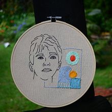 Mi Proyecto del curso: Retrato lineal bordado. Embroider, and Textile Design project by Ana Saldarriaga - 02.14.2022