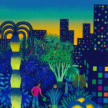 Le jardin sur le toit. Ilustração tradicional projeto de Jean Mallard - 14.02.2022