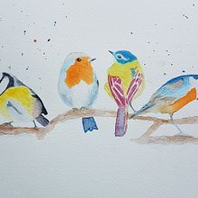 My project of the course: Illustrating birds with artistic watercolor. Ilustração tradicional, Pintura em aquarela, Desenho realista e Ilustração naturalista projeto de madewitheer - 14.02.2022