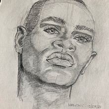 My project in Portrait Sketchbooking: Explore the Human Face course. Sketching, Drawing, Portrait Drawing, Artistic Drawing, and Sketchbook project by manonchateauneuf - 02.14.2022