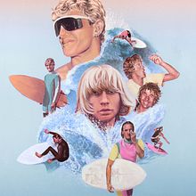 Biarritz Surf Gang - Movie poster. Un projet de Illustration traditionnelle, Lettering, Conception d'affiches , et Peinture acrylique de Charlotte Delarue - 14.02.2022