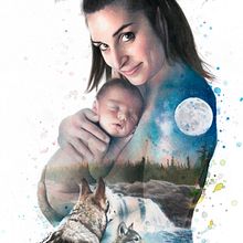 "Starry night". Un progetto di Illustrazione tradizionale, Disegno di ritratti, Disegno a matita e Disegno realistico di Mentiradeloro Esther Cuesta - 14.02.2022