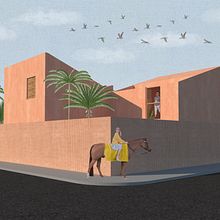 My project in Architectural Visualization Using Digital Collage course. Un progetto di Architettura, Graphic design, Architettura d'interni, Interior design, Paesaggismo, Collage, Architettura digitale e Illustrazione architettonica di sancheed1 - 14.02.2022