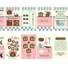 Cocina vintage - Libro infantil. Editorial Design, Paper Craft, Bookbinding, Children's Illustration, Narrative, and Children's Literature project by Sol Talin - 02.02.2022