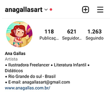 Meu projeto do curso: Criação de um portfólio de ilustração no Instagram. Digital Illustration, Portfolio Development, Instagram, Social Media Design, and Traditional illustration project by Ana Paula Gallas Fernandes - 02.14.2022