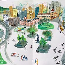 My project in Pictorial Sketchbook with Gouache course. Traditional illustration, Sketching, Drawing, Architectural Illustration, Sketchbook, and Gouache Painting project by Janet Evans - 03.07.2022