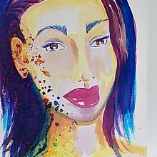 Meu projeto do curso: Retrato artístico em aquarela. Artes plásticas, Pintura, Pintura em aquarela, e Desenho de retrato projeto de MarArtesOficial - 24.04.2022