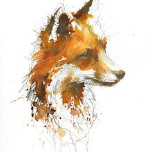 The Solitary Fox (with timelapse video). Un progetto di Illustrazione tradizionale di Carne Griffiths - 15.02.2022