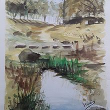 Mi Proyecto del curso: Paisajes naturales en acuarela. Un proyecto de Bellas Artes, Pintura y Pintura a la acuarela de vicmirmir - 15.02.2022