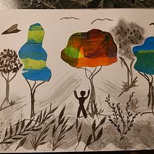 Il mio progetto del corso: Illustrazione creativa: gioca con materiali inusuali . Un progetto di Illustrazione tradizionale, Belle arti, Pittura, Creatività e Sketchbook di supremecastle_claudia - 16.02.2022