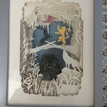 Mi Proyecto del curso: Papercut: crea escenas de papel con profundidad. Un progetto di Illustrazione tradizionale, Artigianato, Papercraft, Stor, telling, Rilegatura, DIY, Design editoriale e Illustrazione infantile di Andrea Lopez - 16.02.2022