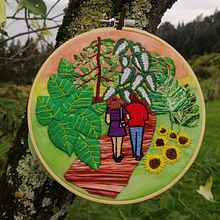 Mi Proyecto del curso: Introducción al bordado botánico. Een project van Borduurwerk y Textielontwerp van Krito Montesel - 16.02.2022