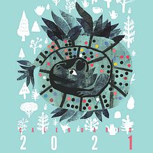 Calendario 2021 Criaturas fantásticas. Un proyecto de Diseño, Ilustración tradicional, Publicidad y Diseño de personajes de Gerald Espinoza - 12.12.2021