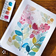 My project in Artistic Floral Watercolor: Connect with Nature course. Traditional illustration, Painting, Watercolor Painting, and Botanical Illustration project by Laura Gioia - 02.16.2022