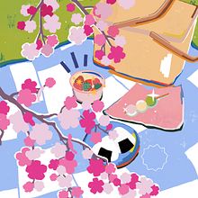 Adobe France : Hanami. Un progetto di Illustrazione tradizionale di Louisa Schwartz - 16.02.2022