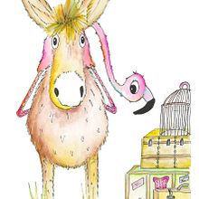 a series of cards about wildlife in Bonaire.. Un progetto di Illustrazione tradizionale di Karin Hermans - 10.02.2019