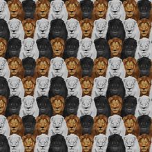 Colección de patrones ilustrados con temática de leones.. Design, Ilustração tradicional, Pattern Design, e Estampagem projeto de Francisco Javier Zea Lara - 13.02.2022