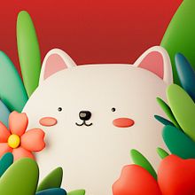 My Kawaii Dog in 3D with Blender. Projekt z dziedziny Trad, c, jna ilustracja, Projektowanie postaci, Ilustracja c, frowa,  Modelowanie 3D i Manga użytkownika Thinh Tran - 04.02.2022