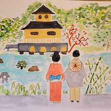 Mon projet du cours : Illustration à l’aquarelle dans le style japonais. Un progetto di Illustrazione tradizionale, Disegno e Pittura ad acquerello di fanfoune - 17.02.2022