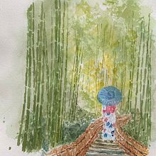 My project in Watercolor Illustration with Japanese Influence course. Un proyecto de Ilustración tradicional, Dibujo y Pintura a la acuarela de cappiellolou - 18.02.2022